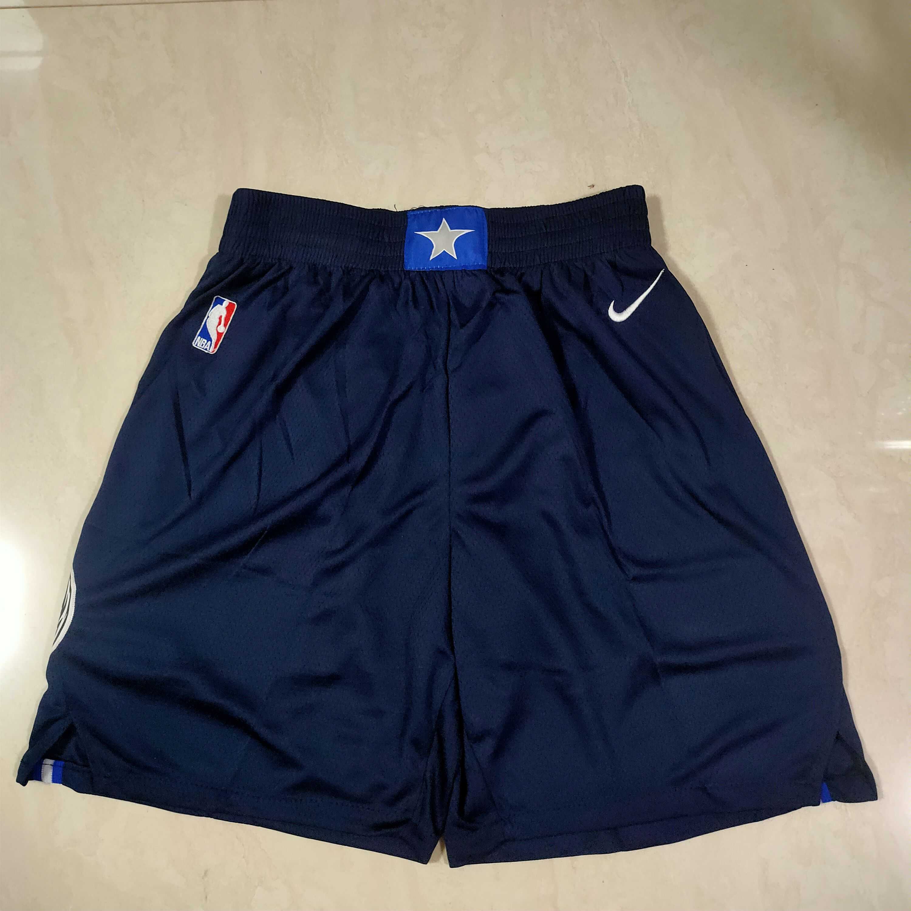 Men NBA Dallas Mavericks Blue Nike Shorts 0416